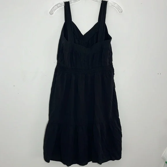 Knox Rose Sleeveless Tiered Boho Peasant Summer Dress Medium Black Knee Length - Picture 4 of 9
